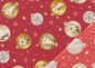 Preview: Weihnachtskugeln himbeerrot Weihnachtsstoff Baumwolle Webware Popeline